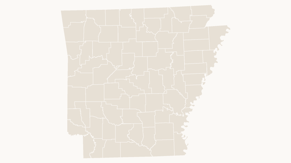 Arkansas Counties map preview in the editorial theme
