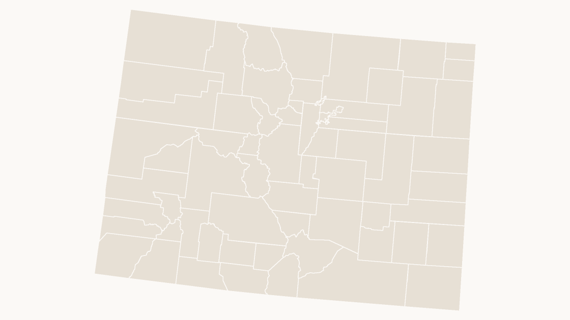 Colorado Counties map preview in the editorial theme