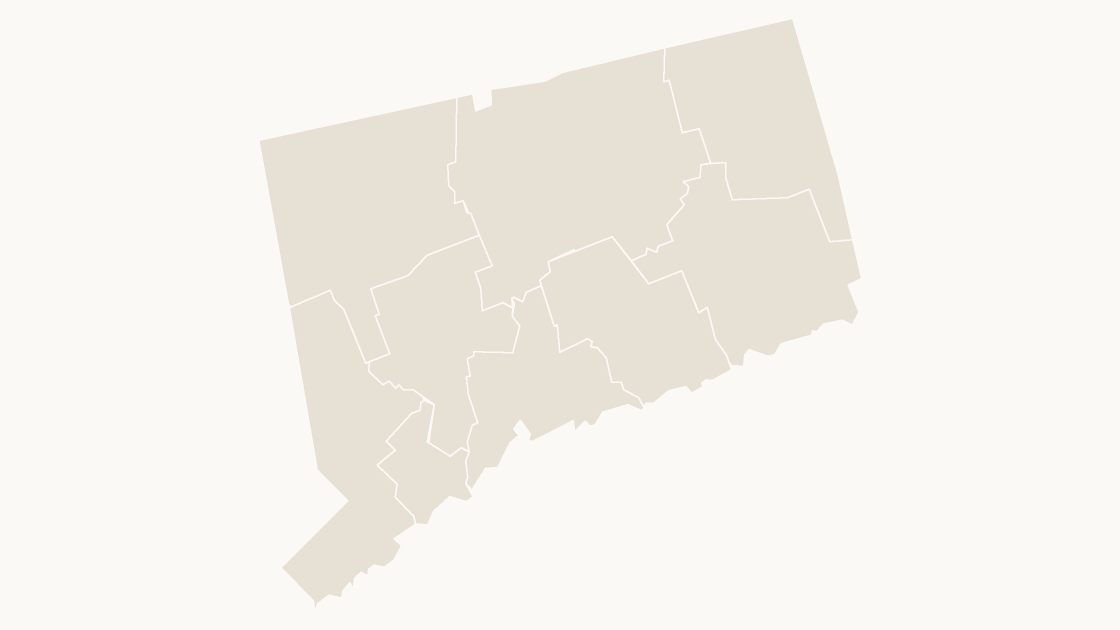 Connecticut Counties map preview in the editorial theme