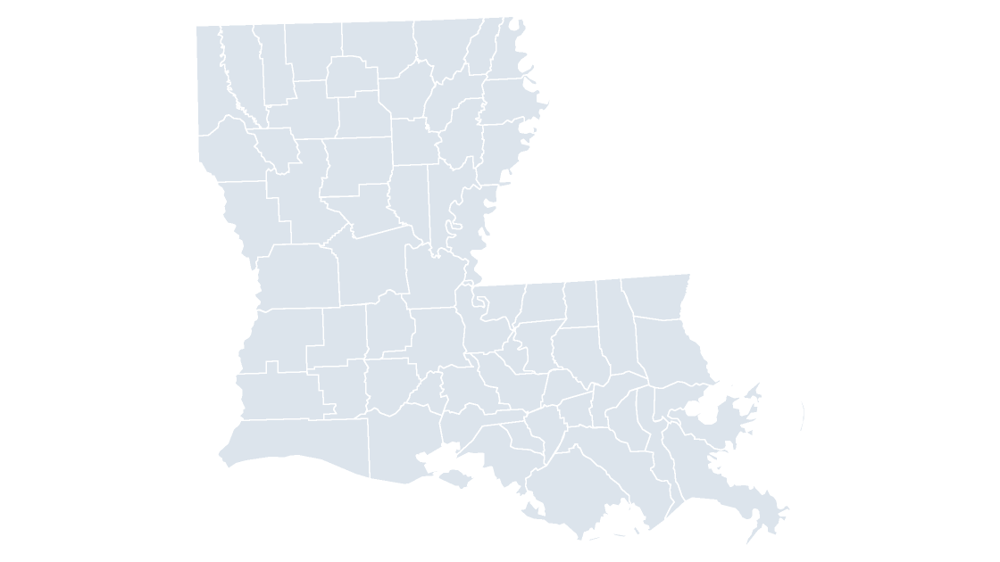 Louisiana Counties map preview