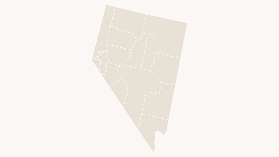 Nevada Counties map preview in the editorial theme