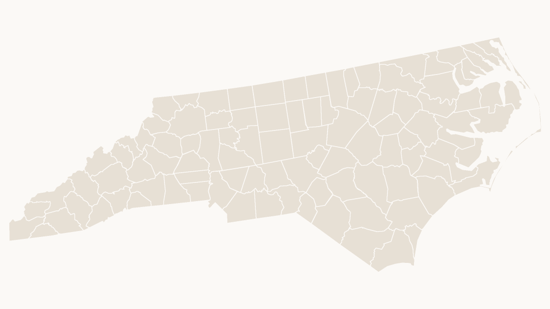 North Carolina Counties map preview in the editorial theme