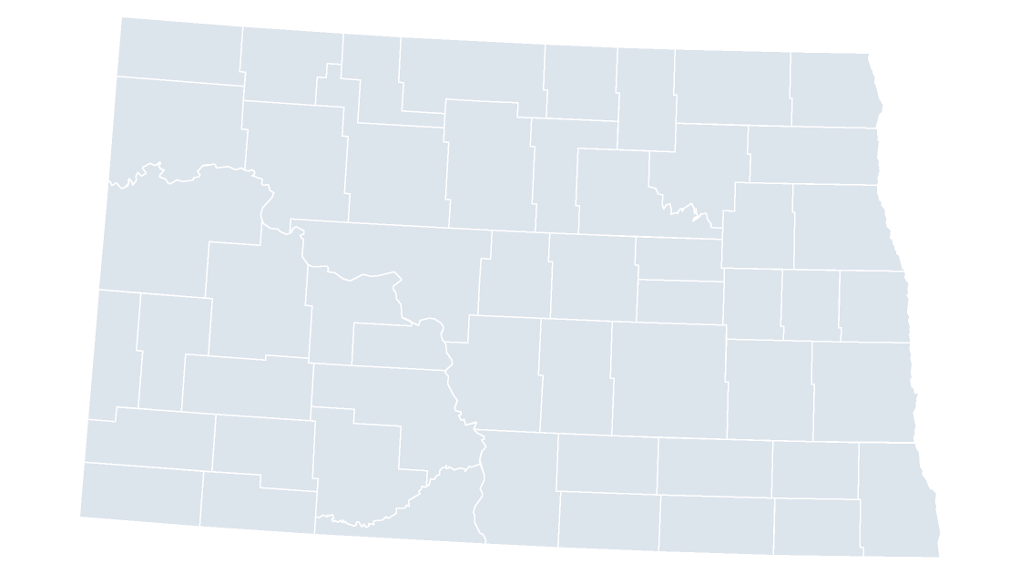 North Dakota Counties map preview