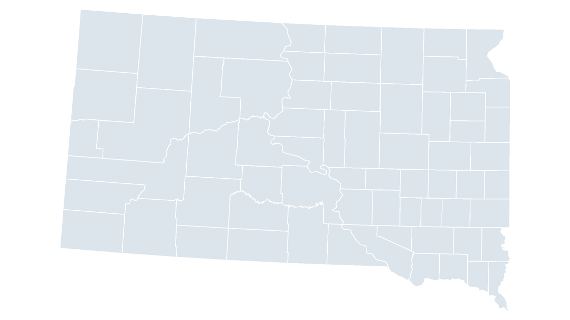 South Dakota Counties map preview