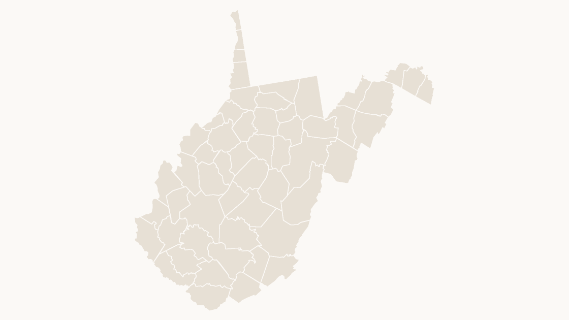 West Virginia Counties map preview in the editorial theme