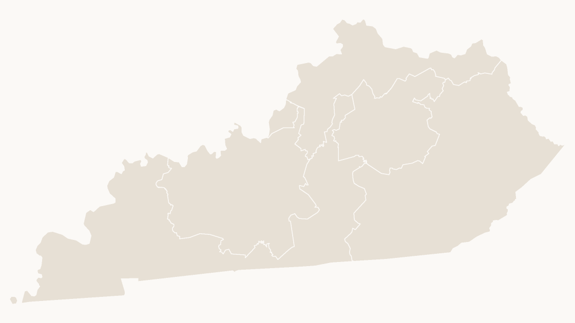 Kentucky Congressional Districts map preview in the editorial theme