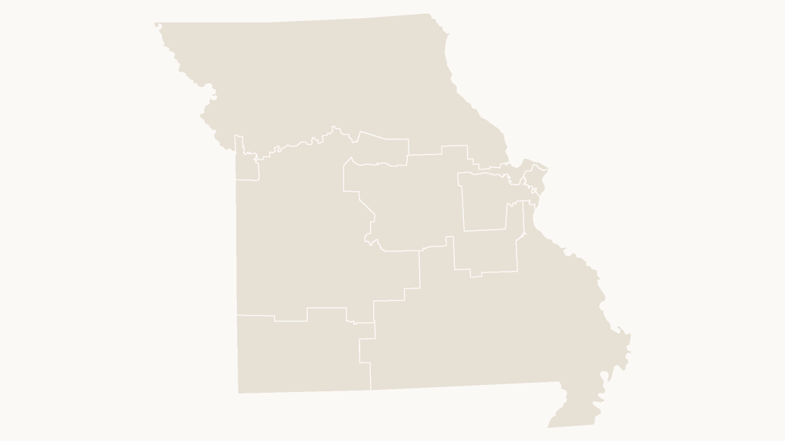 Missouri Congressional Districts map preview in the editorial theme