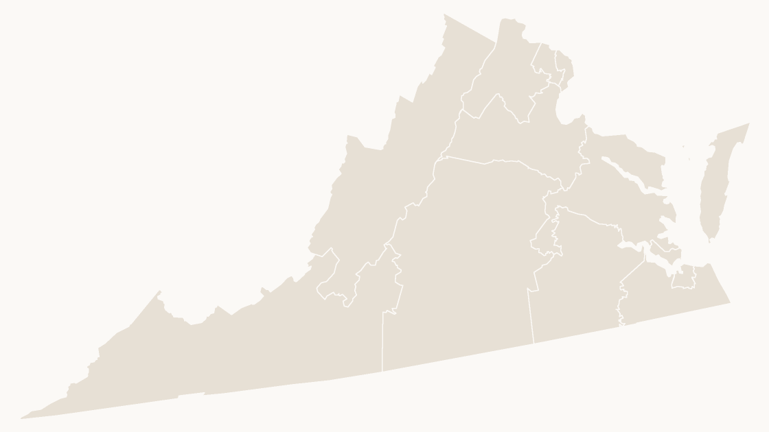 Virginia Congressional Districts map preview in the editorial theme